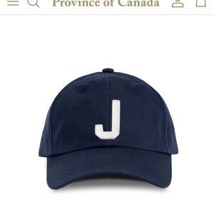 Province Of Canada BLACK  Cap with White J